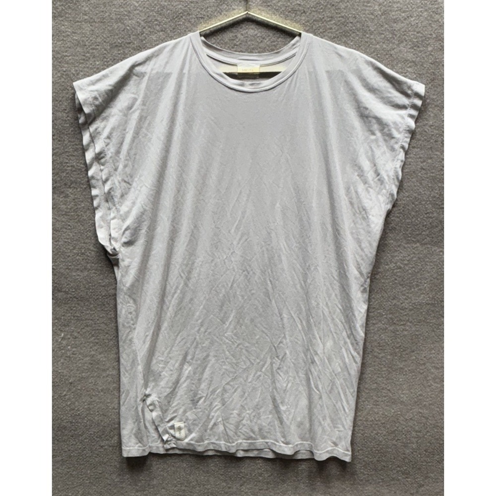 MIKUTA The Light Short Batwing Tee Dress Relaxed Fit Women Size Large Beige Mini